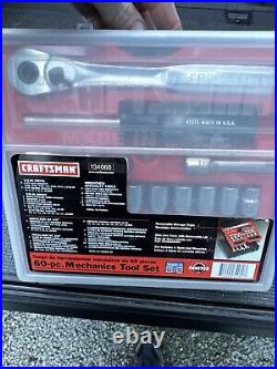NEW MINT RARE SEARS Craftsman 60pc Mechanics Tool Set 34060 SAE & Metric USA NOS NEW MINT RARE SEARS Craftsman 60pc Mechanics Tool Set 34060 SAE & Metric USA NOS
