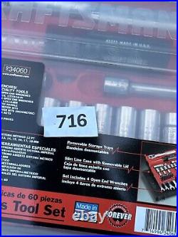 NEW MINT RARE SEARS Craftsman 60pc Mechanics Tool Set 34060 SAE & Metric USA NOS NEW MINT RARE SEARS Craftsman 60pc Mechanics Tool Set 34060 SAE & Metric USA NOS