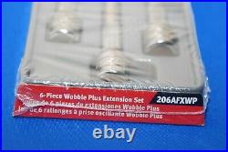 NEW Sealed Snap-On Tools 6 Piece 3/8 Drive Wobble Plus Extension Set 206AFXWP