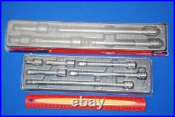NEW Snap-On 11 Piece 3/8 Drive & 1/2 Drive Wobble Plus Knurled Extension Set