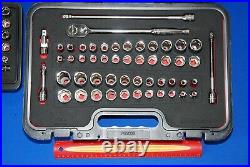 NEW Snap-On FDX 44 Pc 1/4 Drive & 51 Pc 3/8 Metric & SAE General Service Sets