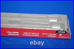 NEW Snap-On Tools 5 Piece 1/2 Drive Knurled Wobble Extension Set 305ASXW