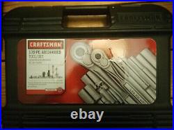 NEW USA NOS Craftsman Mechanics Tool Kit Socket Set 3/8 1/4 Metric SAE 106 Pc