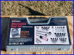NEW Vintage SEARS Craftsman 52pc SAE METRIC Mechanics Socket Set 3/8 1/4 33209
