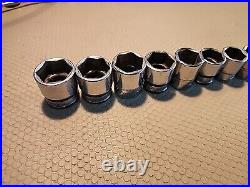 NICE! Snap-on Tools 16pc! 3/8 Drive Metric 6pt 6-21mm Shallow Socket Set
