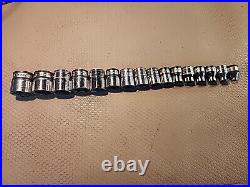 NICE! Snap-on Tools 16pc! 3/8 Drive Metric 6pt 6-21mm Shallow Socket Set