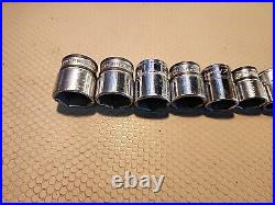 NICE! Snap-on Tools 16pc! 3/8 Drive Metric 6pt 6-21mm Shallow Socket Set