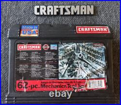 NOS Craftsman 33462 62pc Metric & SAE Socket Set 1/4 3/8 MADE IN USA