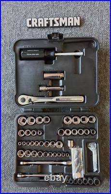 NOS Craftsman 33462 62pc Metric & SAE Socket Set 1/4 3/8 MADE IN USA