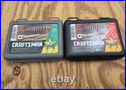 NOS SEARS Craftsman 12pc SAE Metric 1/4 Dr. Socket Ratchet Sets 34781 34782 USA