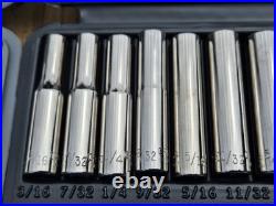 NOS SEARS Craftsman 12pc SAE Metric 1/4 Dr. Socket Ratchet Sets 34781 34782 USA