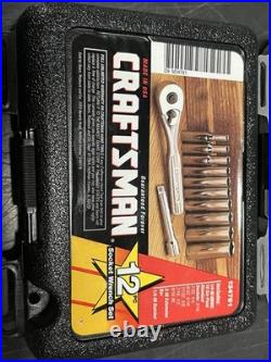NOS SEARS Craftsman USA 12pc SAE Metric 1/4 Dr. Socket Ratchet Sets 34781 34782