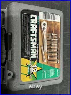 NOS SEARS Craftsman USA 12pc SAE Metric 1/4 Dr. Socket Ratchet Sets 34781 34782