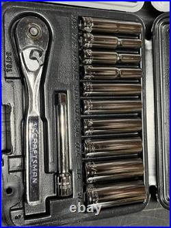 NOS SEARS Craftsman USA 12pc SAE Metric 1/4 Dr. Socket Ratchet Sets 34781 34782