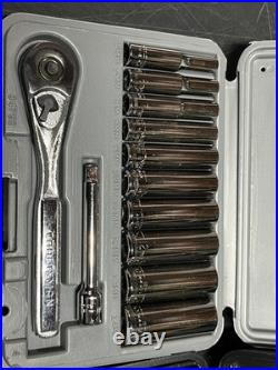 NOS SEARS Craftsman USA 12pc SAE Metric 1/4 Dr. Socket Ratchet Sets 34781 34782