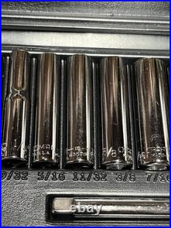 NOS SEARS Craftsman USA 12pc SAE Metric 1/4 Dr. Socket Ratchet Sets 34781 34782