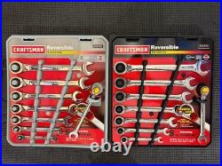 NOS Sears Craftsman 16PC SAE & Metric Reversible Ratcheting Wrench Sets USA