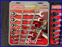 NOS Sears Craftsman 16PC SAE & Metric Reversible Ratcheting Wrench Sets USA