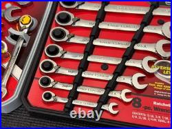 NOS Sears Craftsman 16PC SAE & Metric Reversible Ratcheting Wrench Sets USA