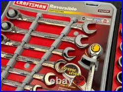 NOS Sears Craftsman 16PC SAE & Metric Reversible Ratcheting Wrench Sets USA