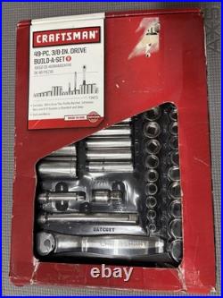 NOS Sears Craftsman 49pc 3/8 Drive Build-A-Set 34271 USA Low Profile Ratchet