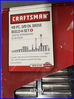 NOS Sears Craftsman 49pc 3/8 Drive Build-A-Set 34271 USA Low Profile Ratchet