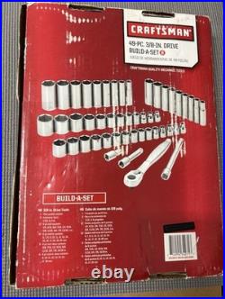 NOS Sears Craftsman 49pc 3/8 Drive Build-A-Set 34271 USA Low Profile Ratchet