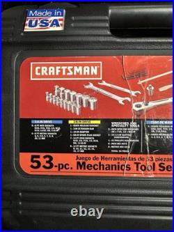 NOS? Sears Craftsman USA 53 Pc Mechanics Tool Set 35053 Socket Sae Metric