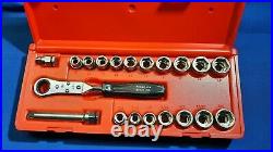 NOS Snap-On AFRB110PB 20pc Metric & SAE Low clearance 6pt socket set Brand New