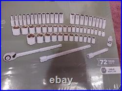 New! 57 Piece 1/2 Drive Silver Eagle Chrome Master Socket Setsc57sea