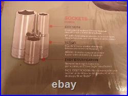 New! 57 Piece 1/2 Drive Silver Eagle Chrome Master Socket Setsc57sea