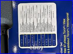 New Blue-Point 87 pc TORX and Hex Bit Socket Set BLPTHC87