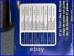 New Blue-Point 87 pc TORX and Hex Bit Socket Set BLPTHC87