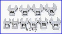 New CRAFTSMAN 10pc Crowfoot Metric MM or SAE Inch Wrench Set 3/8 Drive Polished
