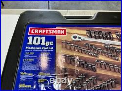 New Craftsman 101pc Metric & SAE Socket Set 1/4 3/8 1/2 Drive 33101 USA open box