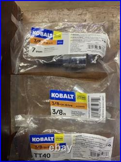 New Kobalt Chrome Sockets 1/2&3/8 Drive 72 miscellaneous pieces New Kobalt Chrome Sockets 1/2&3/8 Drive 72 miscellaneous pieces