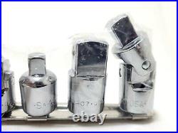 New SK 4518 Hand Tool 8 Piece Chrome Universal Adapter Set 1/4 3/8 1/2 USA