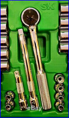 New SK Hand Tools Socket Set 47pc 3/8 Dr Deep/Standard, Metric/Fractional 94547