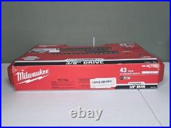 New & Sealed! Milwaukee 49-66-7009 43Pc SHOCKWAVE Imp 3/8 Dr SAE/Metric Set
