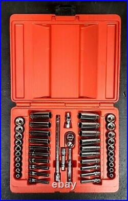 New Snap On 44 pc 1/4 Drive 6-Point Metric/ SAE General Service Set with free hat