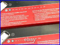 New Snap-onT 44pc 1/4 drive Metric / SAE Shallow & Deep Socket Sets