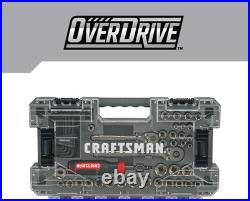 OVERDRIVE 64-Piece Gunmetal Chrome Mechanics Tool Set, Standard Sae/Metric Socke