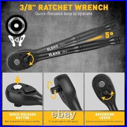 Professional 112-Piece Torx/Hex Socket Set Comprehensive SAE & Metric Coverage