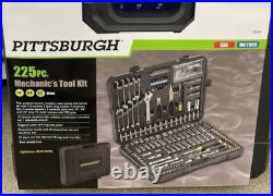 Professional 225 Piece Mechanics Tool Set SAE Metric Pliers Ratchets Sockets NEW Professional 225 Piece Mechanics Tool Set SAE Metric Pliers Ratchets Sockets NEW