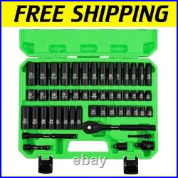 Professional 50-Piece Impact Socket Set, SAE/Metric