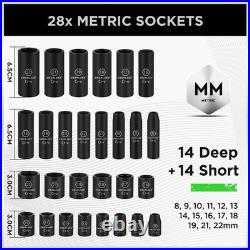 Professional 50-Piece Impact Socket Set, SAE/Metric