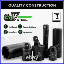 Professional 50-Piece Impact Socket Set, SAE/Metric