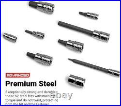 Professional 88-Piece Master Bit Socket Set Hexagonal Drive and S2 Steel
