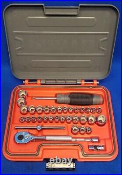 Proto 36pc 1/4 Drive Socket Set SAE Metric 1/8 5/8 & 4mm 16mm J47336S