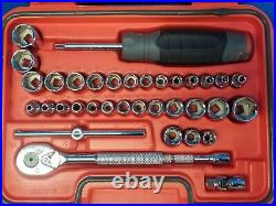 Proto 36pc 1/4 Drive Socket Set SAE Metric 1/8 5/8 & 4mm 16mm J47336S